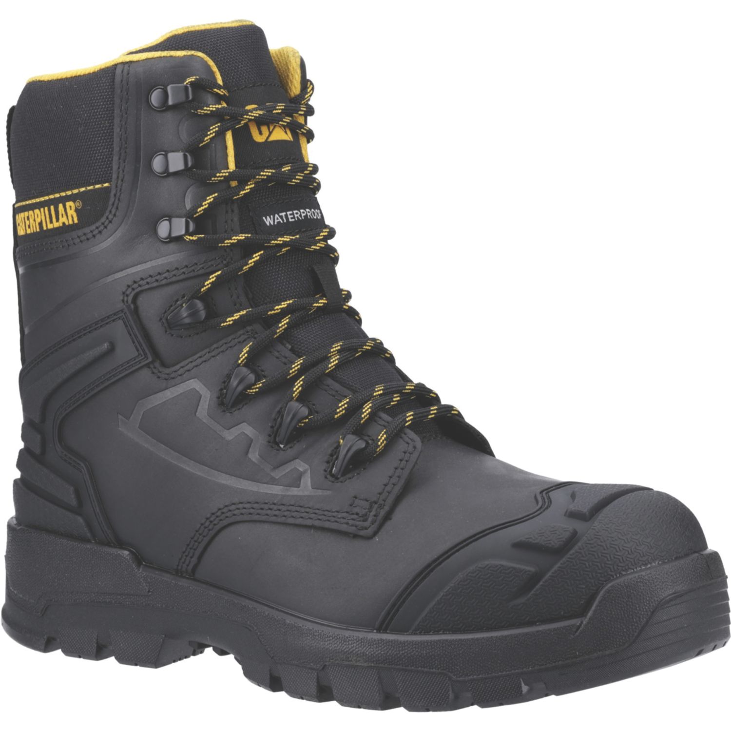CAT Striver XL 8" Size 7 Black Waterproof Steel Toe Cap Safety Boots (930CM)