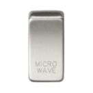 Knightsbridge 'MICROWAVE' Switch Cover Brushed Chrome