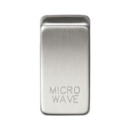 Knightsbridge 'MICROWAVE' Switch Cover Brushed Chrome
