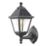Essentials Varennes Outdoor LED Solar Wall Light With PIR Sensor Black 500lm