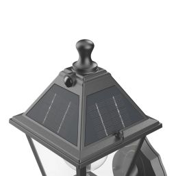 Essentials Varennes Outdoor LED Solar Wall Light With PIR Sensor Black 500lm