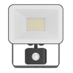 Brackenheath iSpot G3 Frameless Indoor & Outdoor LED Floodlight With PIR Sensor Black 30W 3300lm