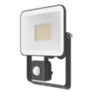 Brackenheath iSpot G3 Frameless Indoor & Outdoor LED Floodlight With PIR Sensor Black 30W 3300lm