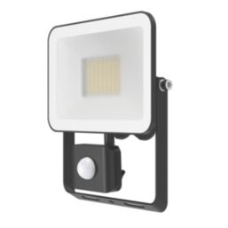 Brackenheath iSpot G3 Frameless Indoor & Outdoor LED Floodlight With PIR Sensor Black 30W 3300lm