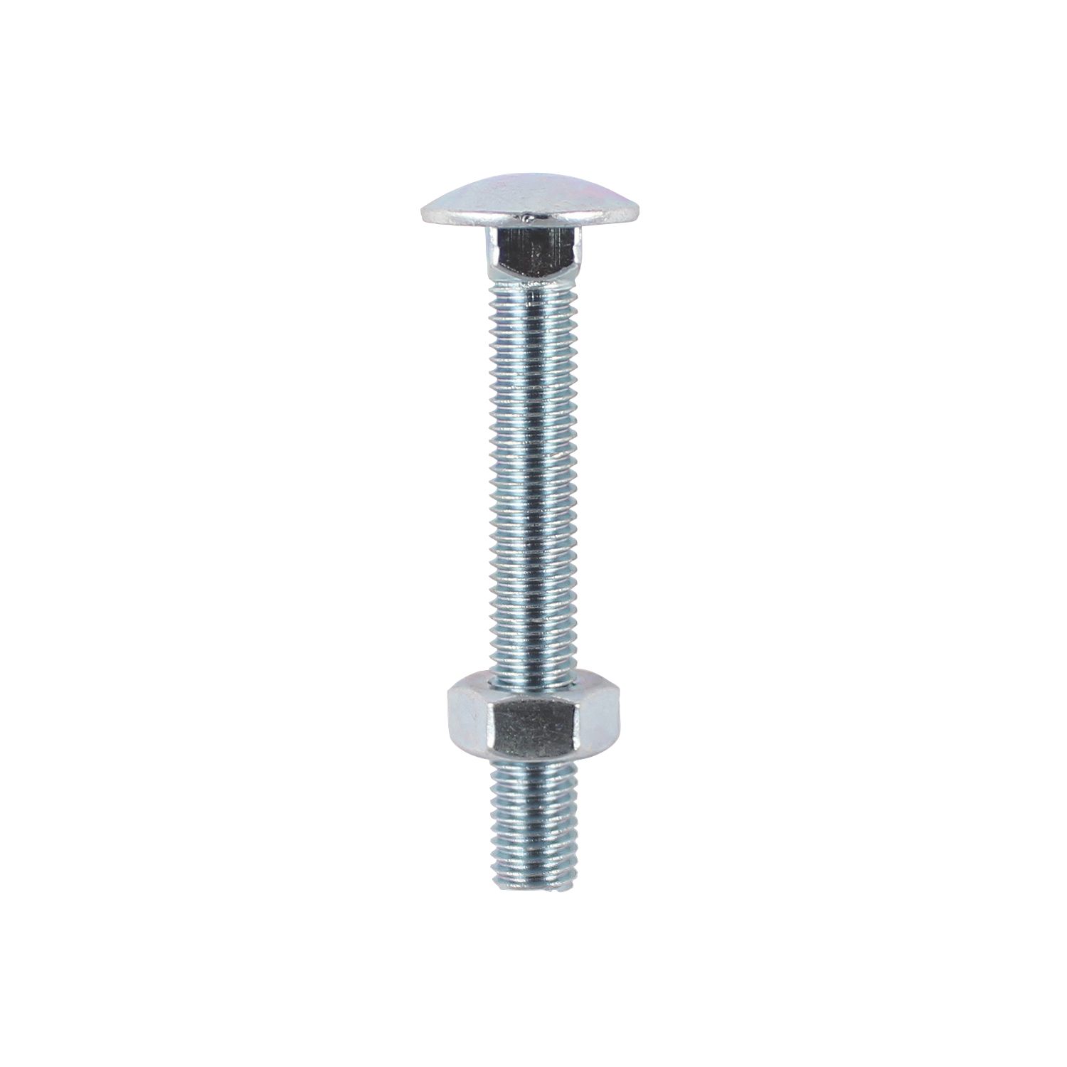 Timco Carriage Bolts Carbon Steel Zinc-Plated M6 x 75mm 100 Pack (930KF)