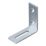 Essentials Adjustable Corner Brackets Silver 60mm x 60mm x 20mm 10 Pack