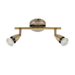 Saxby Amalfi Bar 2-Light Spotlight Antique Brass