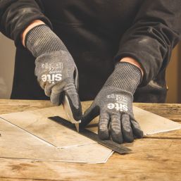 Site SWG370 Cut Resistant Gloves Grey / Black Large
