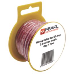 Pearl Consumables 27A 3.1mm² Automotive Cable 2.5m Coil Red
