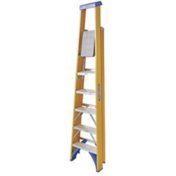 Werner Fibreglass 2m 6 Step Platform Step Ladder