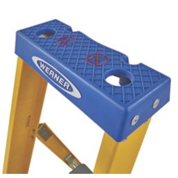 Werner Fibreglass 2m 6 Step Platform Step Ladder