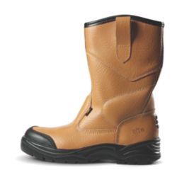 Site Gravel   Safety Rigger Boots Tan Size 9