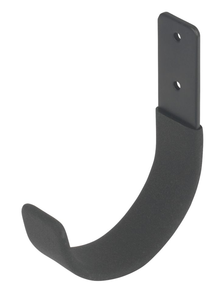 Smith & Locke Heavy Duty Screw-In Anti-Slip Square Storage Hook Black 190 x  158mm - Screwfix