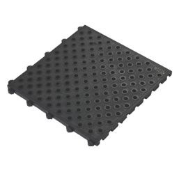 COBA Fatigue-Lock Open Hole Interlocking Floor Tile Black 24mm