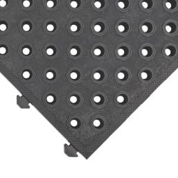 COBA Fatigue-Lock Open Hole Interlocking Floor Tile Black 24mm