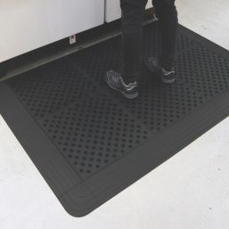 COBA Fatigue-Lock Open Hole Interlocking Floor Tile Black 24mm