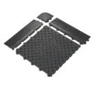 COBA Fatigue-Lock Open Hole Interlocking Floor Tile Black 24mm