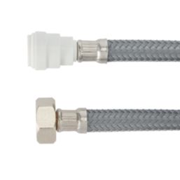 Flomasta Push-Fit EPDM Straight Flexible Hose 15mm x 3/4" x 300mm