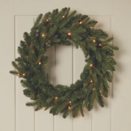 Fraser Fir 500mm Indoor LED Pre Lit Artificial Christmas Wreath