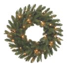 Fraser Fir 500mm Indoor LED Pre Lit Artificial Christmas Wreath