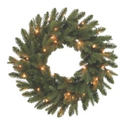 Fraser Fir 500mm Indoor LED Pre Lit Artificial Christmas Wreath