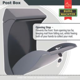 Burg-Wachter Swing Post Box Anthracite Painted Finish