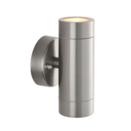 Saxby Palin Outdoor Twin Up/Down Wall Light Brushed Stainless Steel