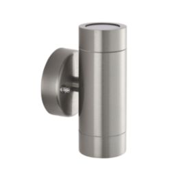 Saxby Palin Outdoor Twin Up/Down Wall Light Brushed Stainless Steel