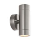 Saxby Palin Outdoor Twin Up/Down Wall Light Brushed Stainless Steel