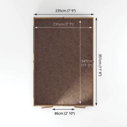 Mercia Value Windowless 7' 6" x 11' 6" (Nominal) Apex Overlap Timber Shed