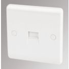 LAP  1-Gang Master Telephone Socket White