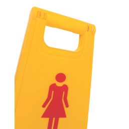 Essentials Female Attendant On Duty A-Frame Safety Sign 600mm x 290mm