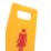 Essentials Female Attendant On Duty A-Frame Safety Sign 600mm x 290mm