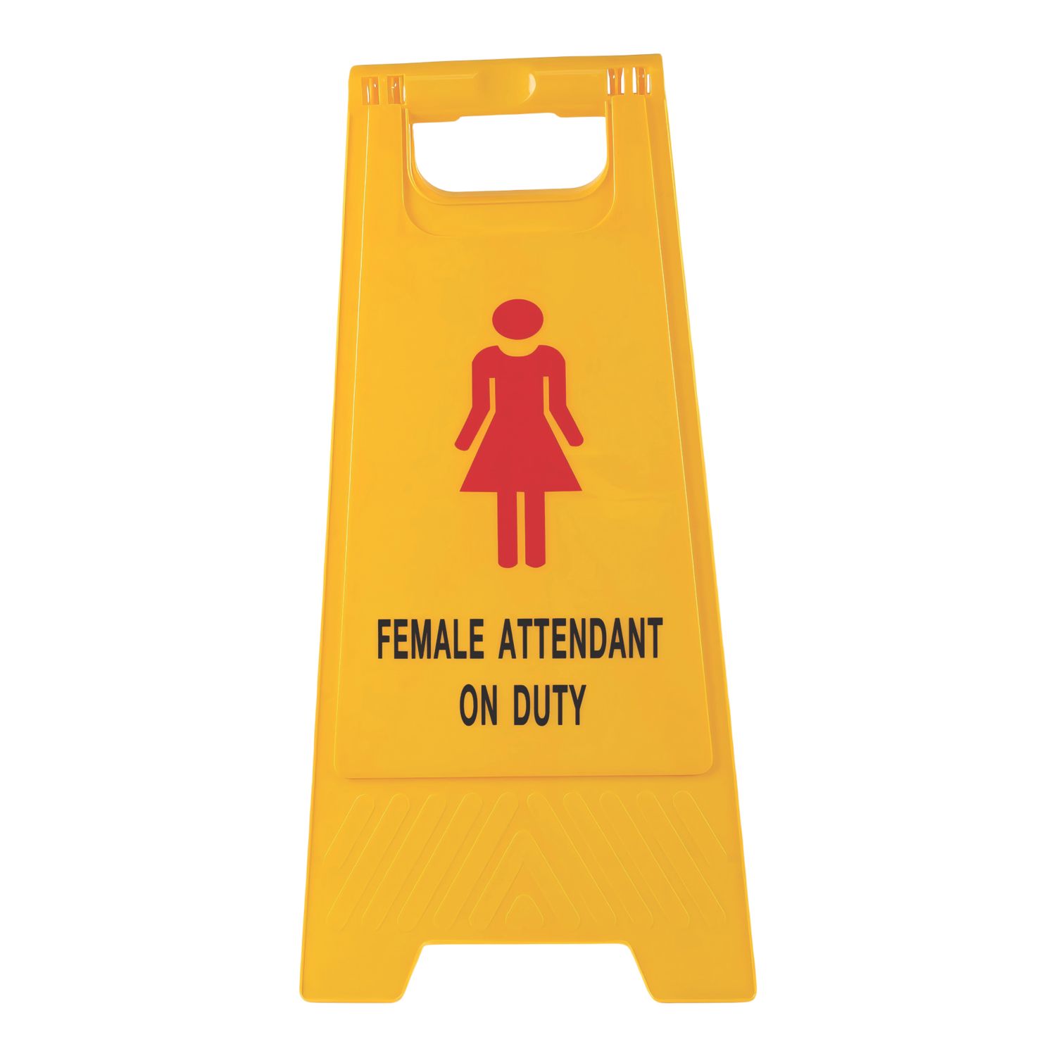 Essentials Female Attendant On Duty A-Frame Safety Sign 600mm x 290mm (932AK)