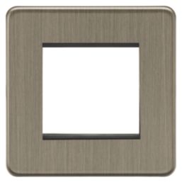 Knightsbridge  2-Module Modular Faceplate Antique Brass