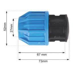 Flomasta  MDPE Stop End 25mm