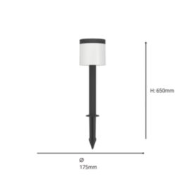 Eglo Pantete Outdoor LED Solar-Powered Spike Light With PIR Sensor Black/White 830lm