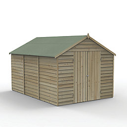 Forest 4Life 8' x 11' 6" (Nominal) Apex Overlap Timber Shed with Assembly