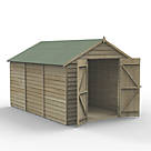 Forest 4Life 8' x 11' 6" (Nominal) Apex Overlap Timber Shed with Assembly