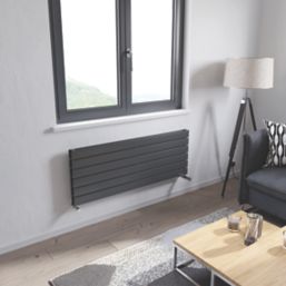 Ximax Oceanus Duplex 445mm x 1200mm 3120BTU Anthracite Horizontal Designer Radiator