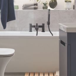 Highlife Bathrooms Coll Deck-Mounted  Bath Shower Mixer & Handset Matt Black