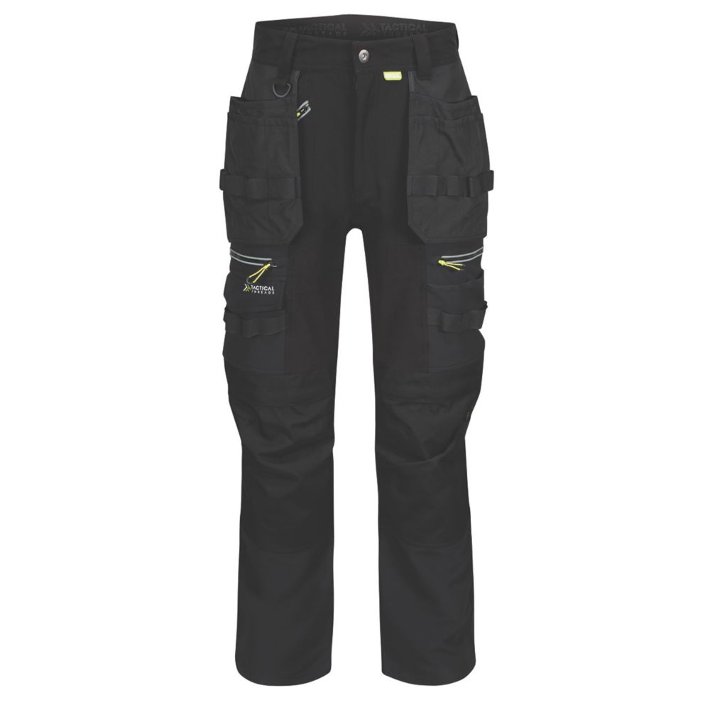 Apache Calgary Stretch Trouser Black 34 W 33 L - Screwfix