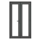 Crystal  Anthracite Grey Triple-Glazed uPVC French Door Set 2055mm x 1290mm