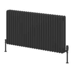 Reina 600mm x 1175mm 6676BTU Black Horizontal 2 Column Radiator