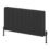 Reina 600mm x 1175mm 6676BTU Black Horizontal 2 Column Radiator