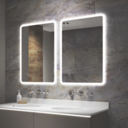 Sensio Libra Rectangular Ultra-Slim Illuminated CCT Bathroom Mirror With 2500lm LED Light 600mm x 800mm