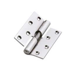 Smith & Locke Polished Chrome  Rising Butt Hinges  100mm x 84mm 2 Pack