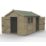 Forest Timberdale 8' 6" x 12' (Nominal) Reverse Apex Tongue & Groove Timber Shed with Base & Assembly