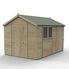 Forest Timberdale 8' 6" x 12' (Nominal) Reverse Apex Tongue & Groove Timber Shed with Base & Assembly