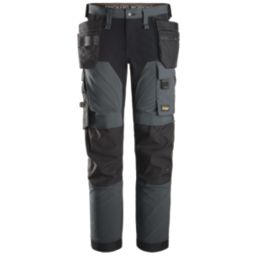 Snickers 6275 Shell Stretch Trousers Steel Grey  39" W 30" L